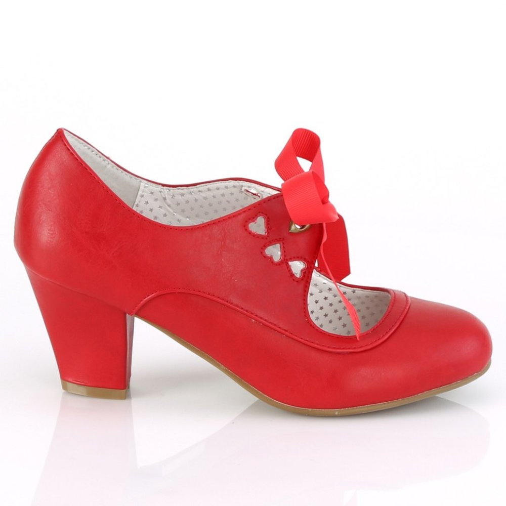 Pin Up Heart High Heel Shoes